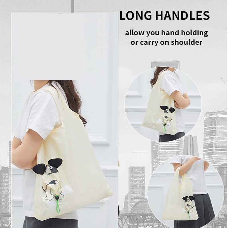 Eco-friendly animal cartoon folding shopping bag