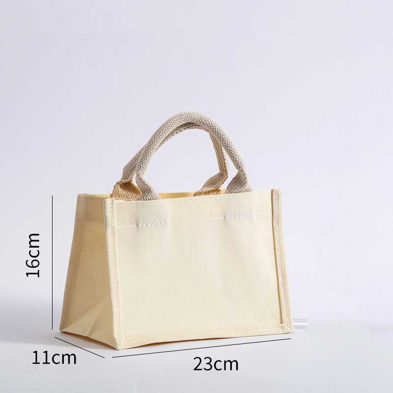 Custom logo cotton linen fashion canvas bag