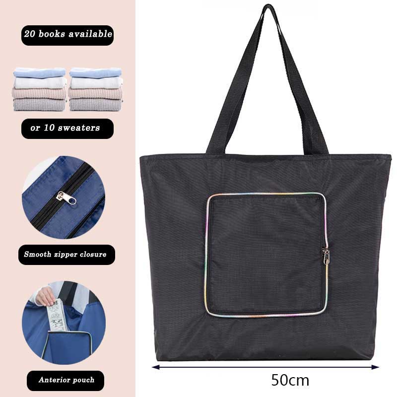 Extra large thickened zipper waterproof grocery bag