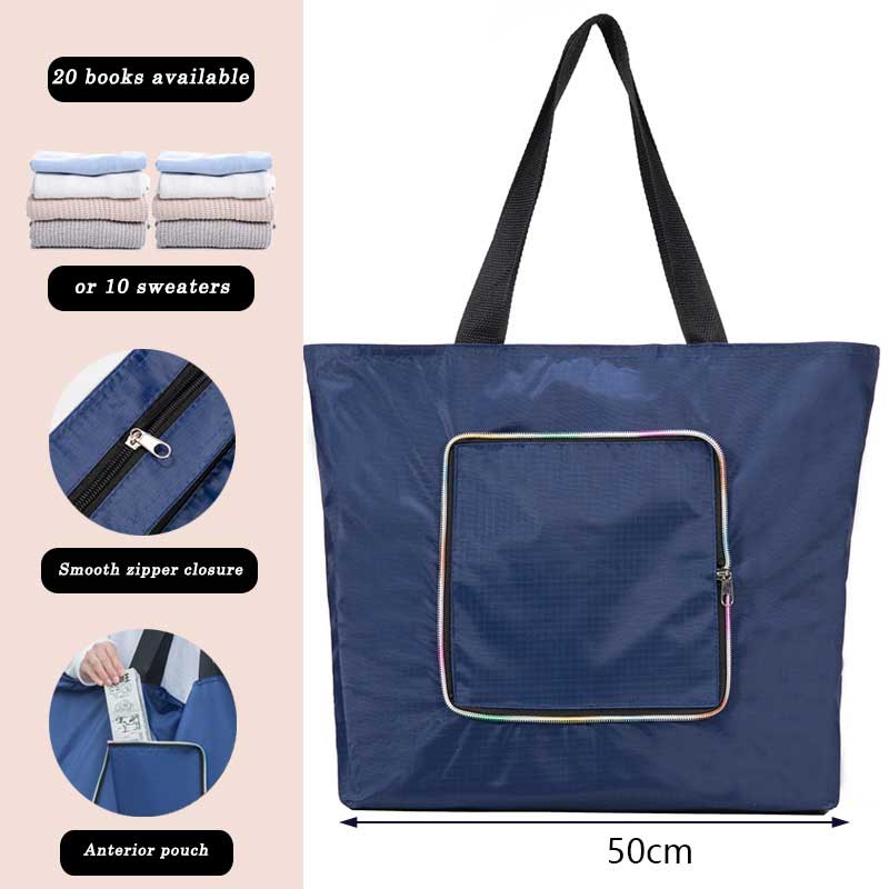 Extra large thickened zipper waterproof grocery bag