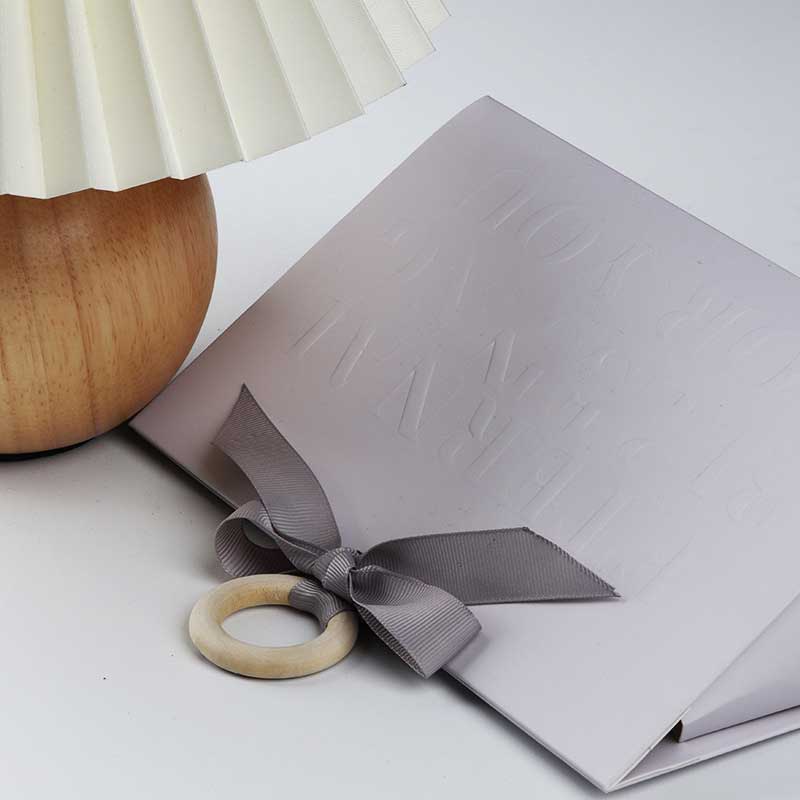 Customized wooden ring handle gift box paper boxes