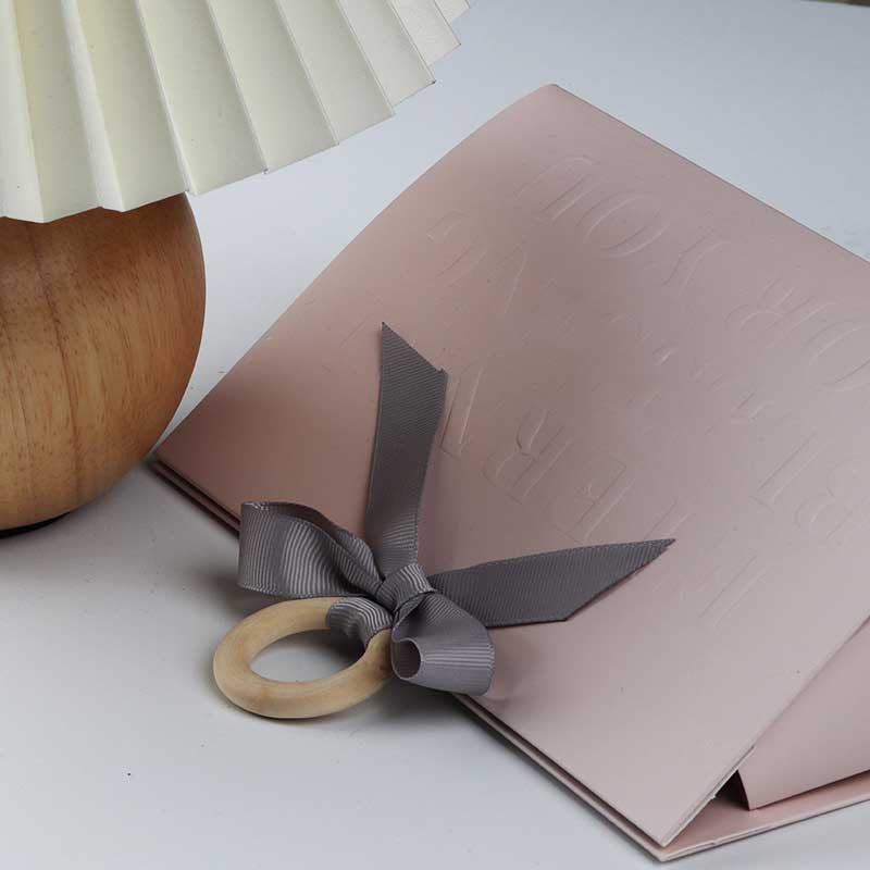 Customized wooden ring handle gift box paper boxes