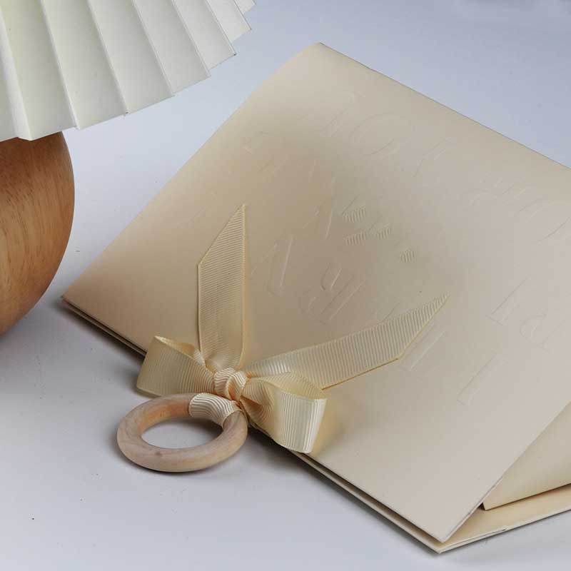 Customized wooden ring handle gift box paper boxes