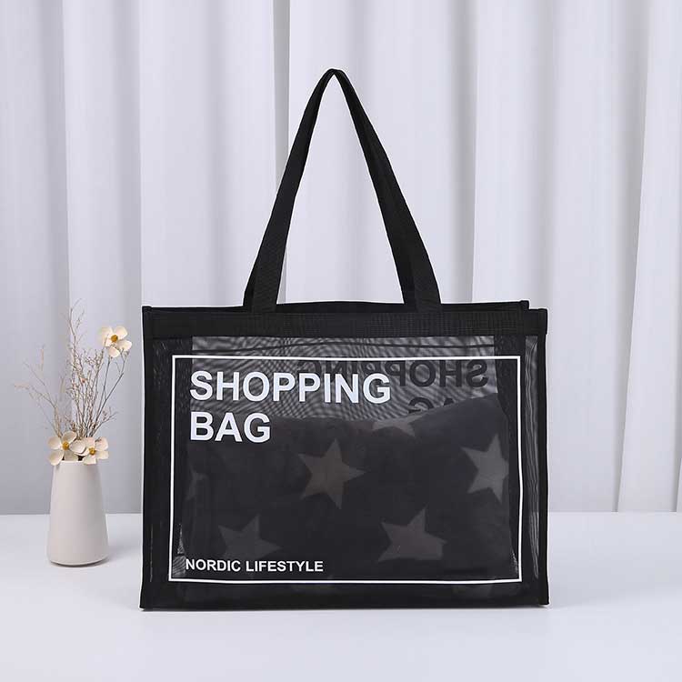 Custom Logo Nylon Mesh Shopping Bag