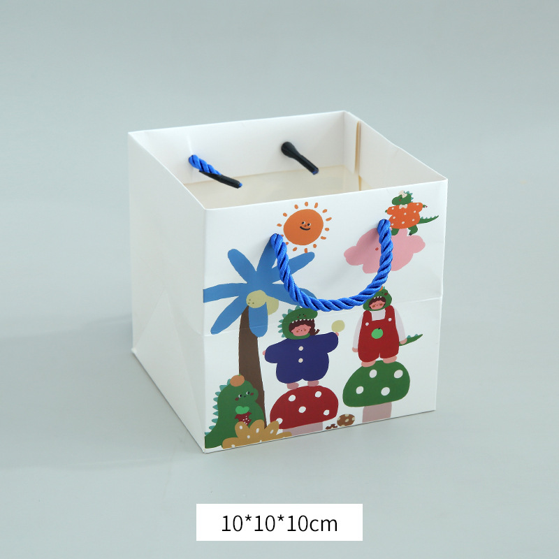 Cartoon simple kids 10 pcs gift paper bag