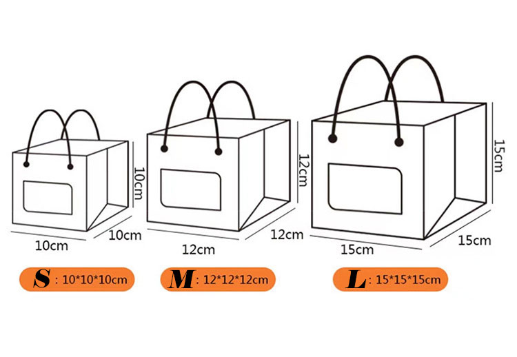 Square open window handbag gift bag