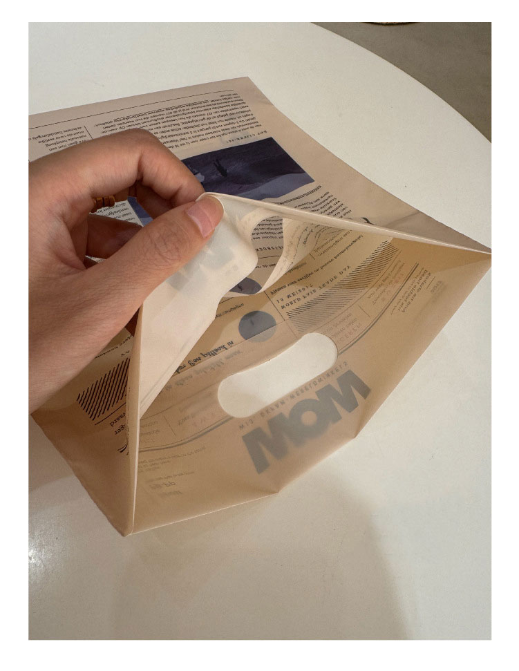 English newspaper style 10pcs plastic tote bags