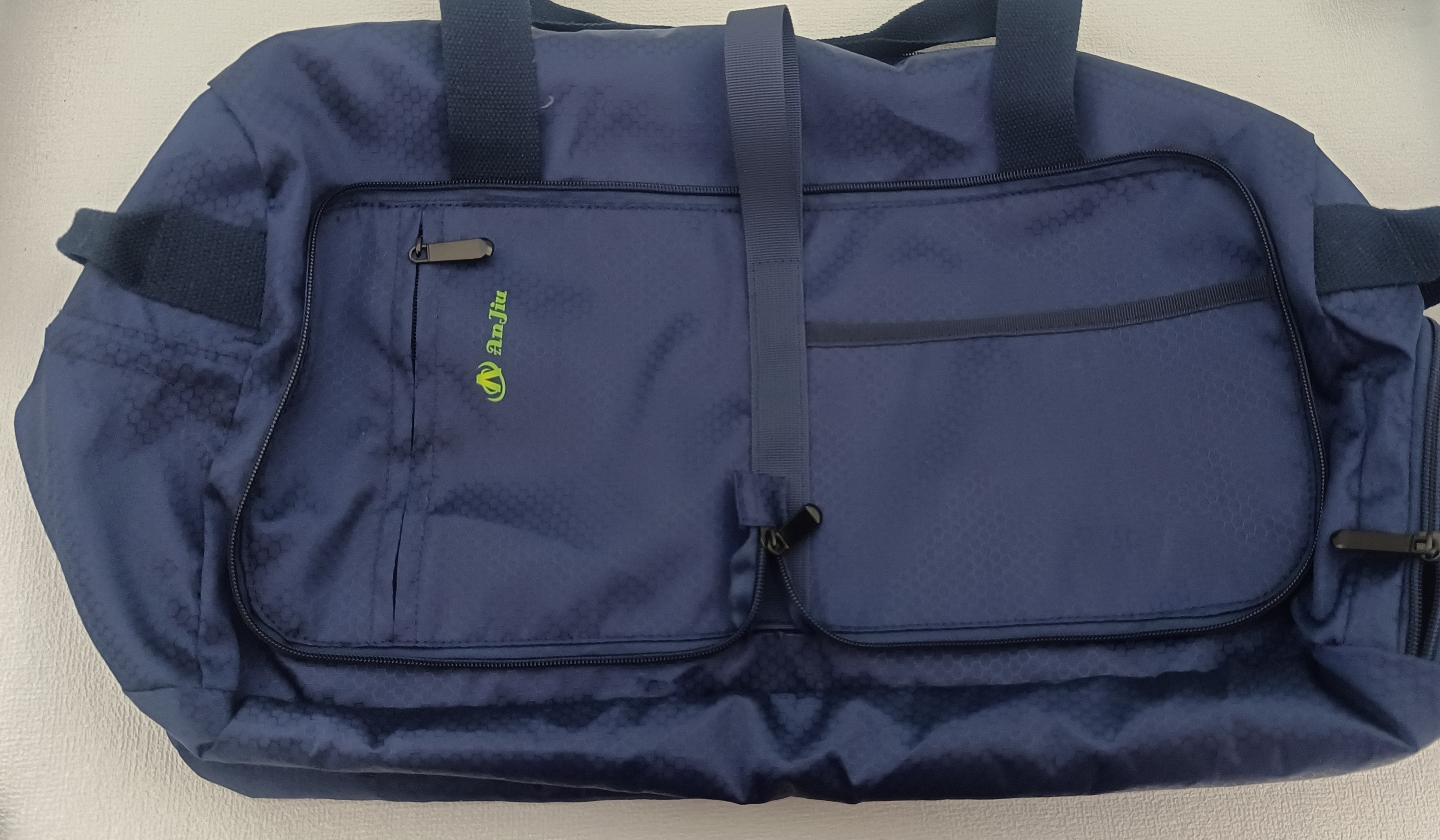 Diamond Grid Cloth Packable Travel Duffle Bag