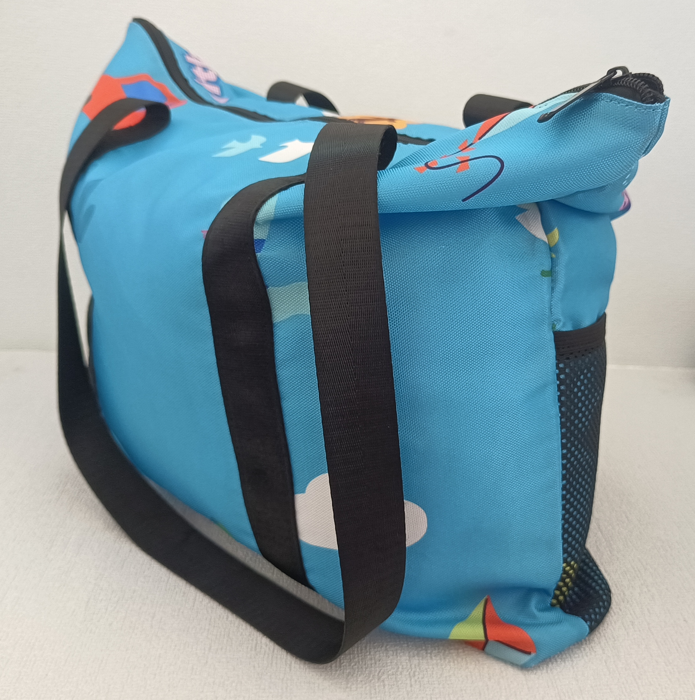 Waterproof Oxford Shopping Tote Bag with Mesh Pockets