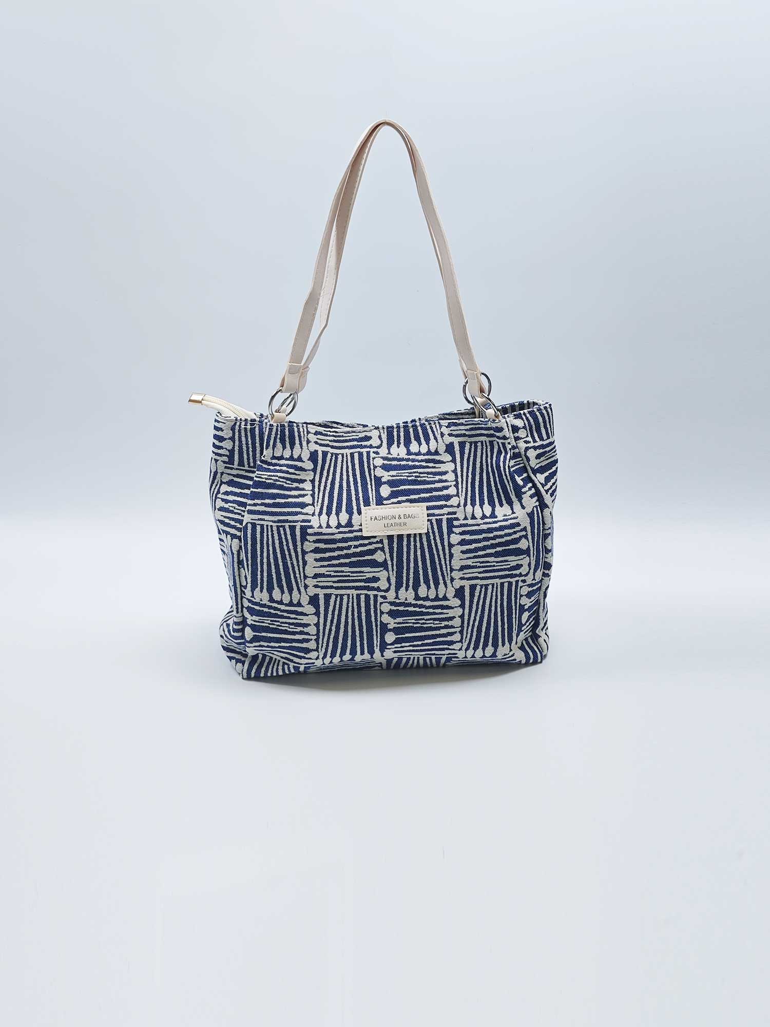 Fashion Single shoulder striped tote bag