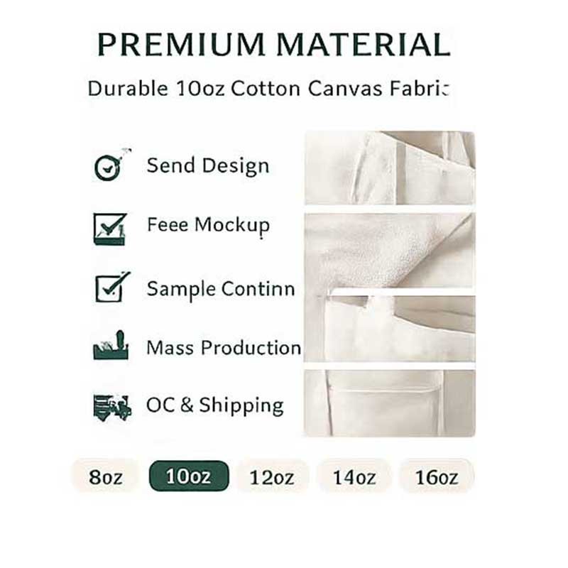 Wholesale OEM Logo Printing Custom Canvas Tote Bags for Coffee Shop