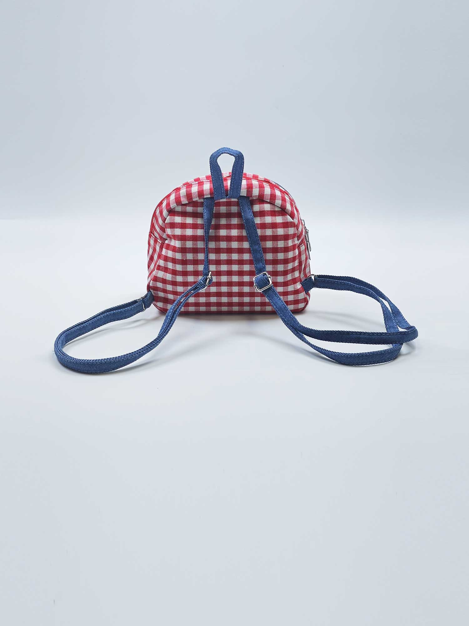 Academy style canvas plaid backpack