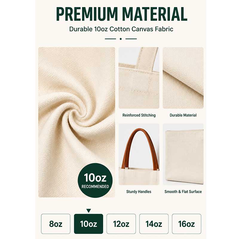 Wholesale 10oz Custom Canvas Travel Tote Bag for Travel