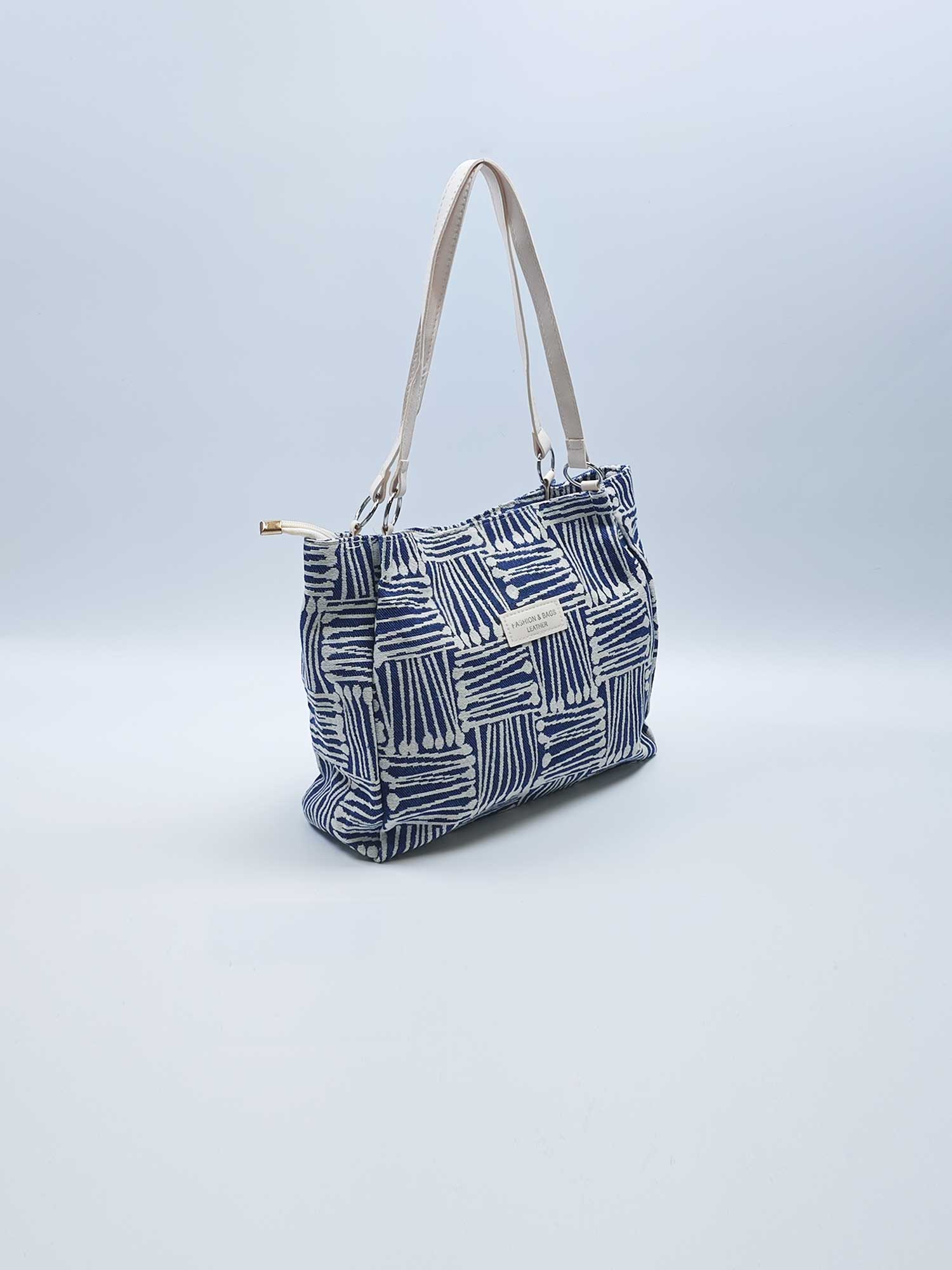 Fashion Single shoulder striped tote bag