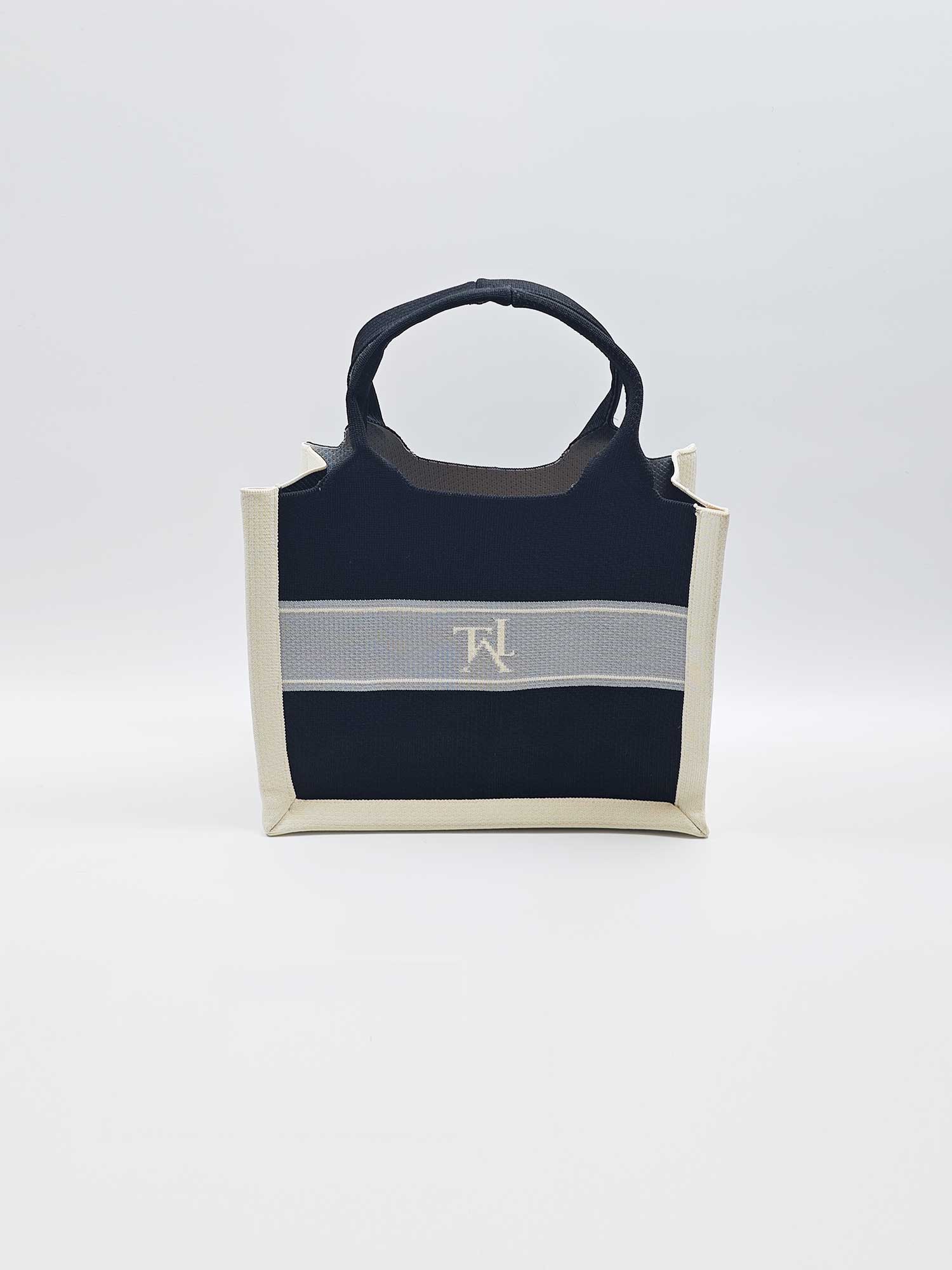 Minimalist thickened letter knitted single shoulder tote bag
