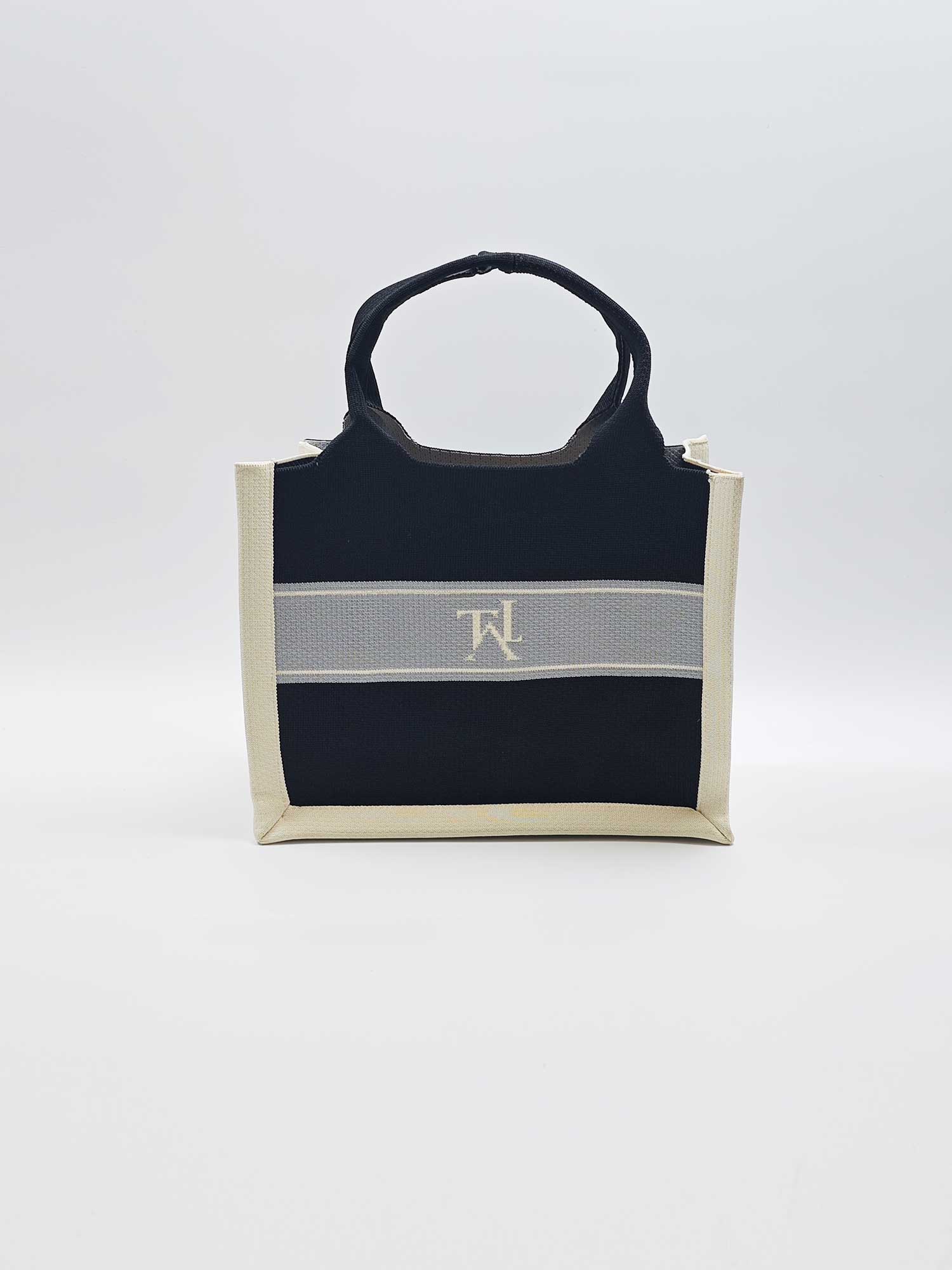 Minimalist thickened letter knitted single shoulder tote bag