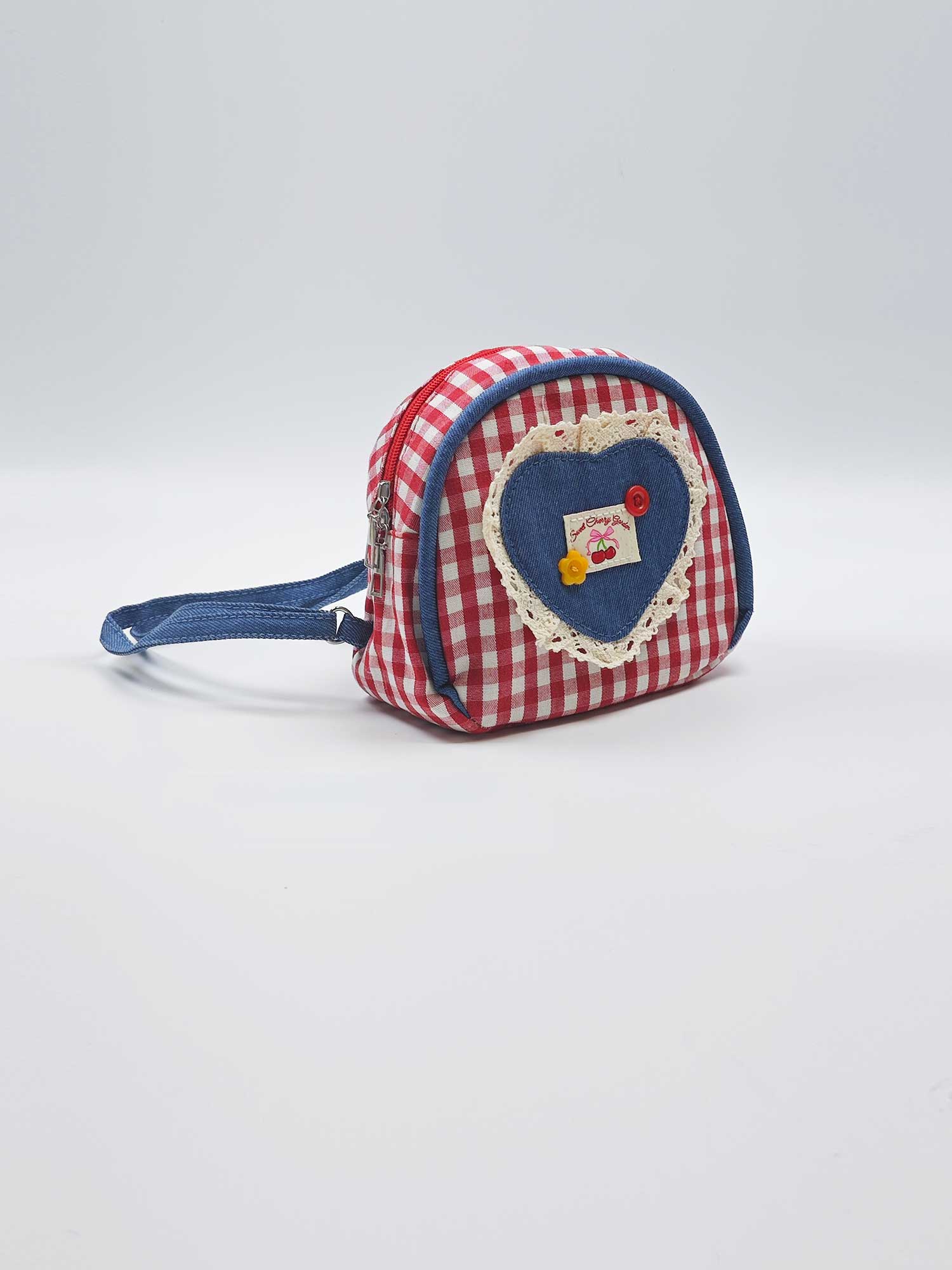 Academy style canvas plaid backpack