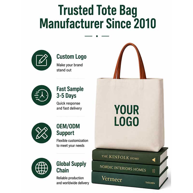 Wholesale 10oz Custom Canvas Travel Tote Bag for Travel