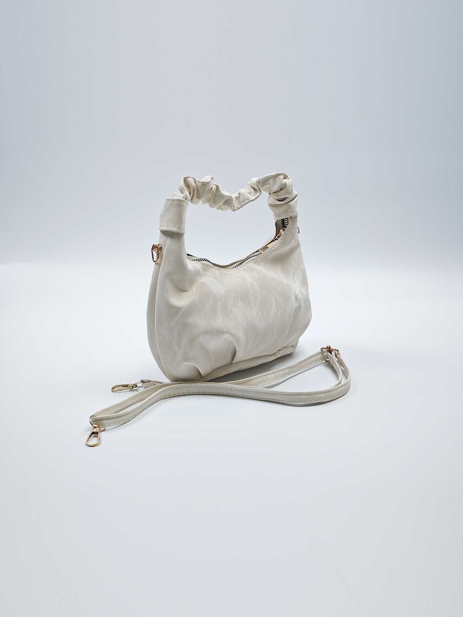 Retro cloud pleated tote bag