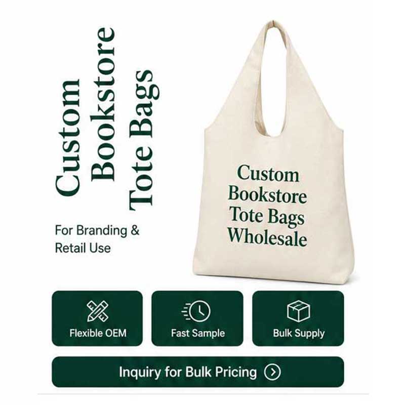 Wholesale OEM Logo Printing Custom Canvas Tote Bags for Coffee Shop