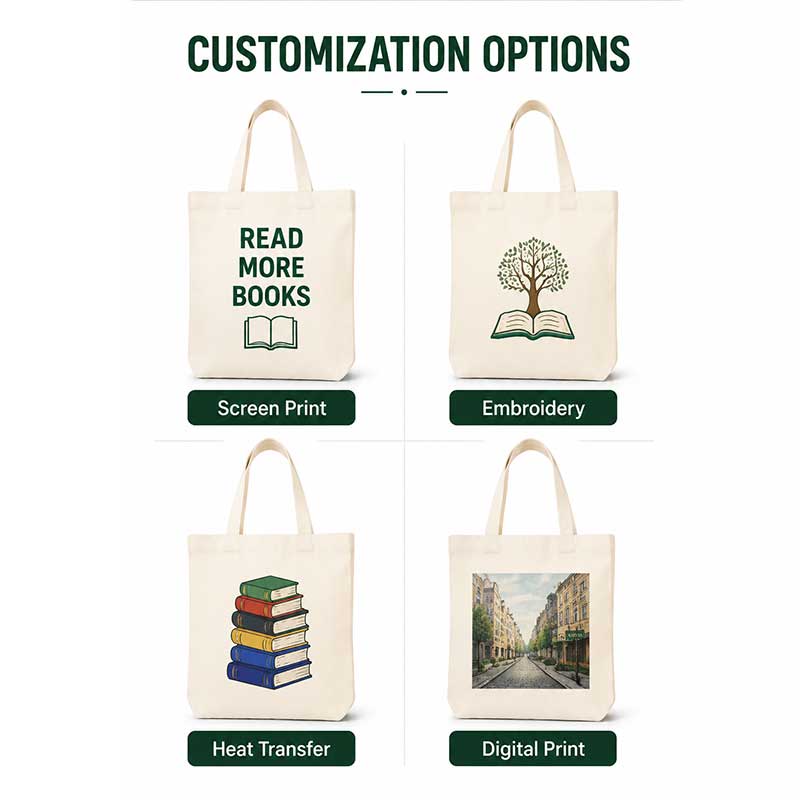 Promotional Custom Branding Canvas Tote Bags for Cafe Shop