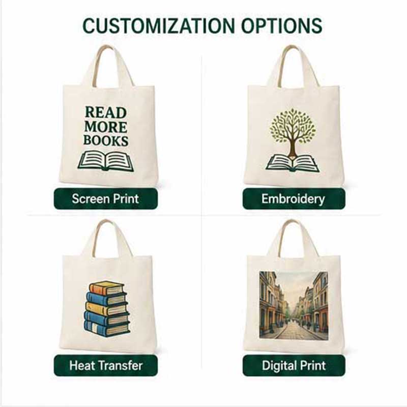 Wholesale OEM Logo Printing Custom Canvas Tote Bags for Coffee Shop