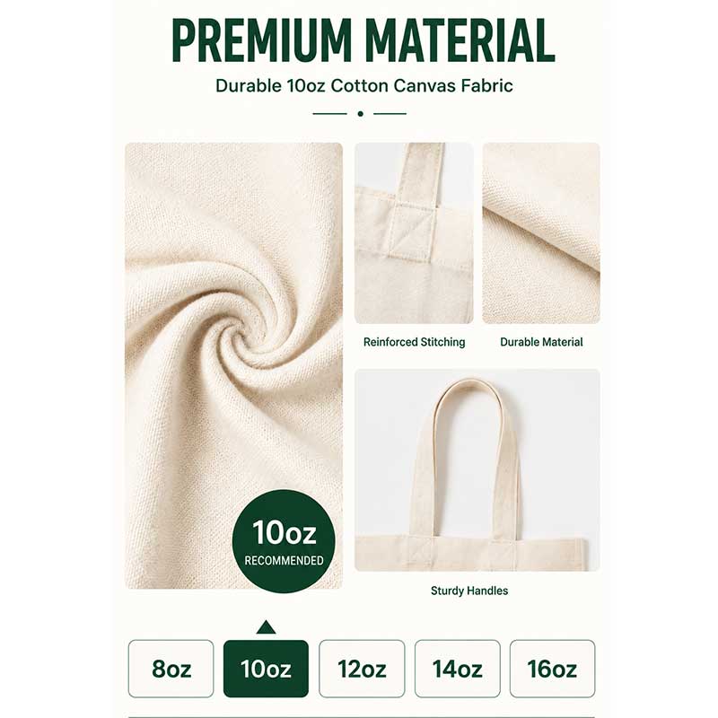 Promotional Custom Branding Canvas Tote Bags for Cafe Shop