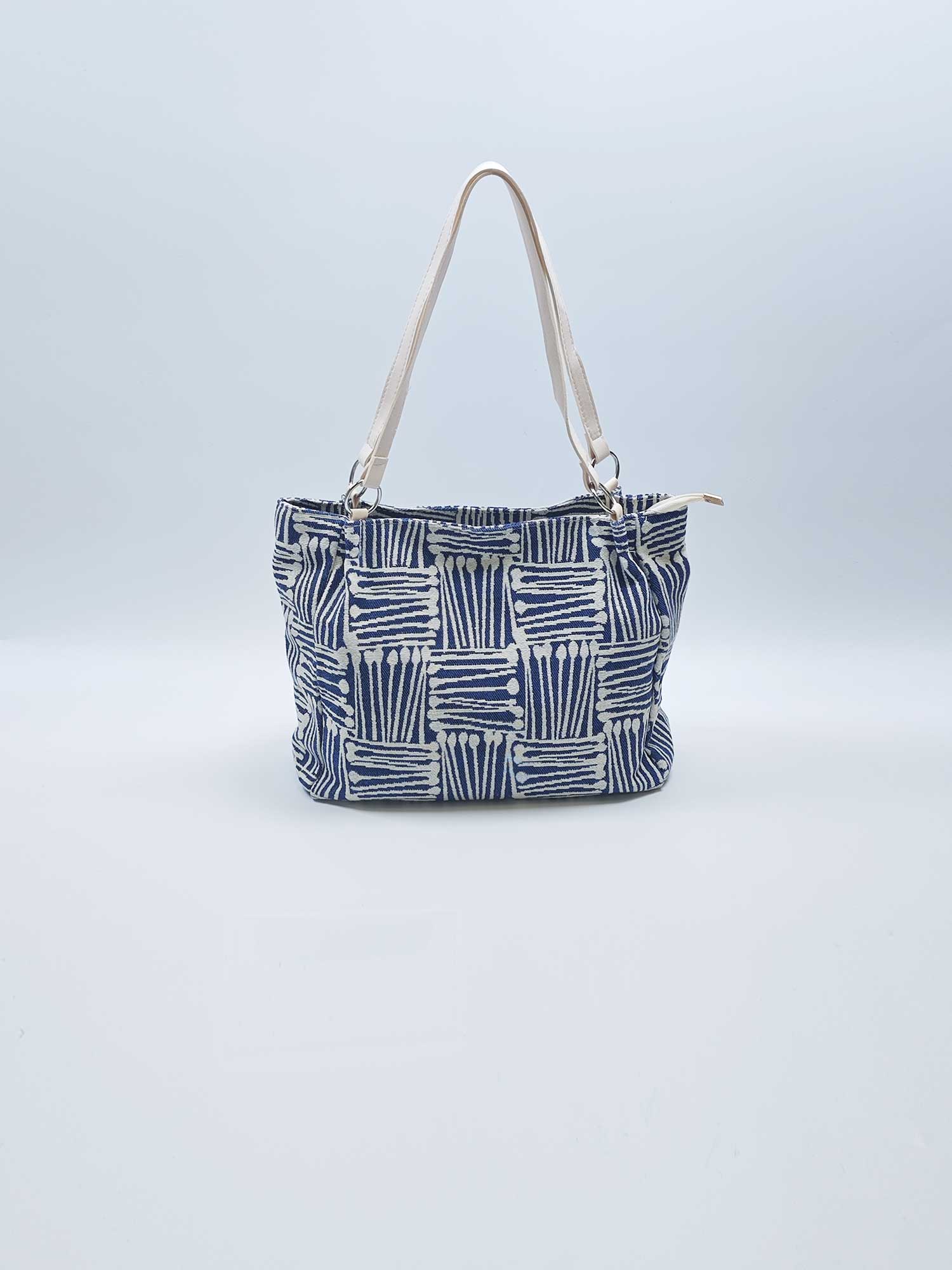 Fashion Single shoulder striped tote bag
