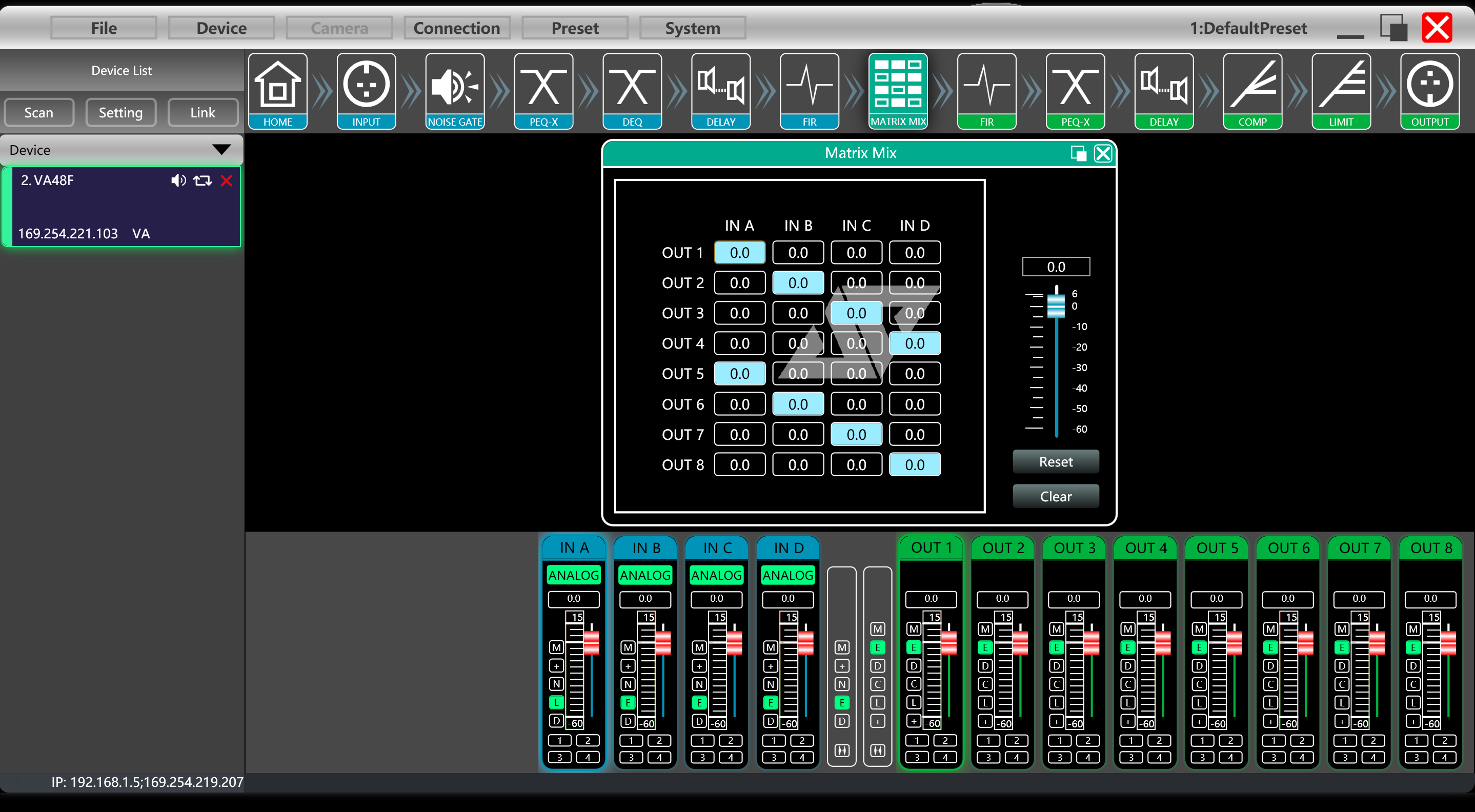 Software dsp & amp value acoustics VA-48F &  VA-15.4D