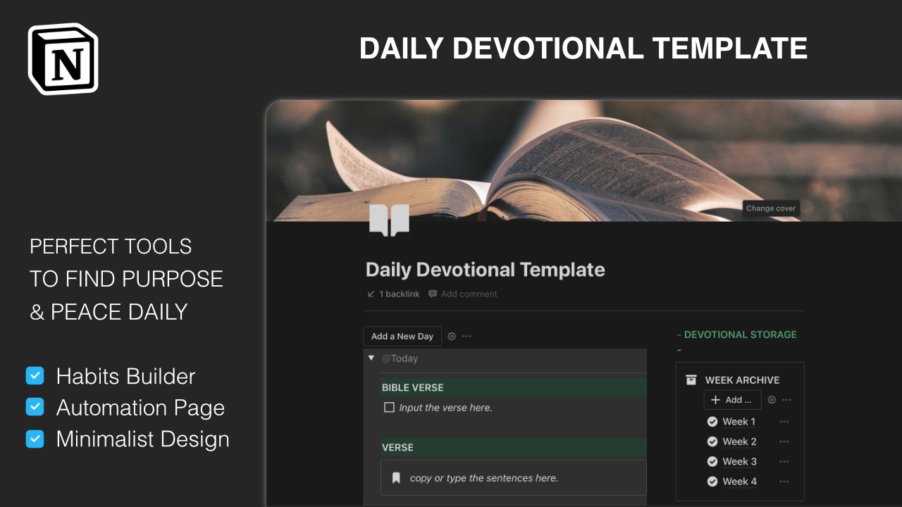 Notion Daily Devotional Template