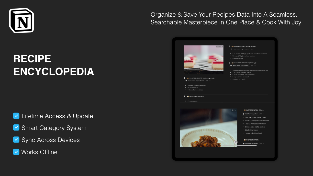Notion Recipe Encyclopedia