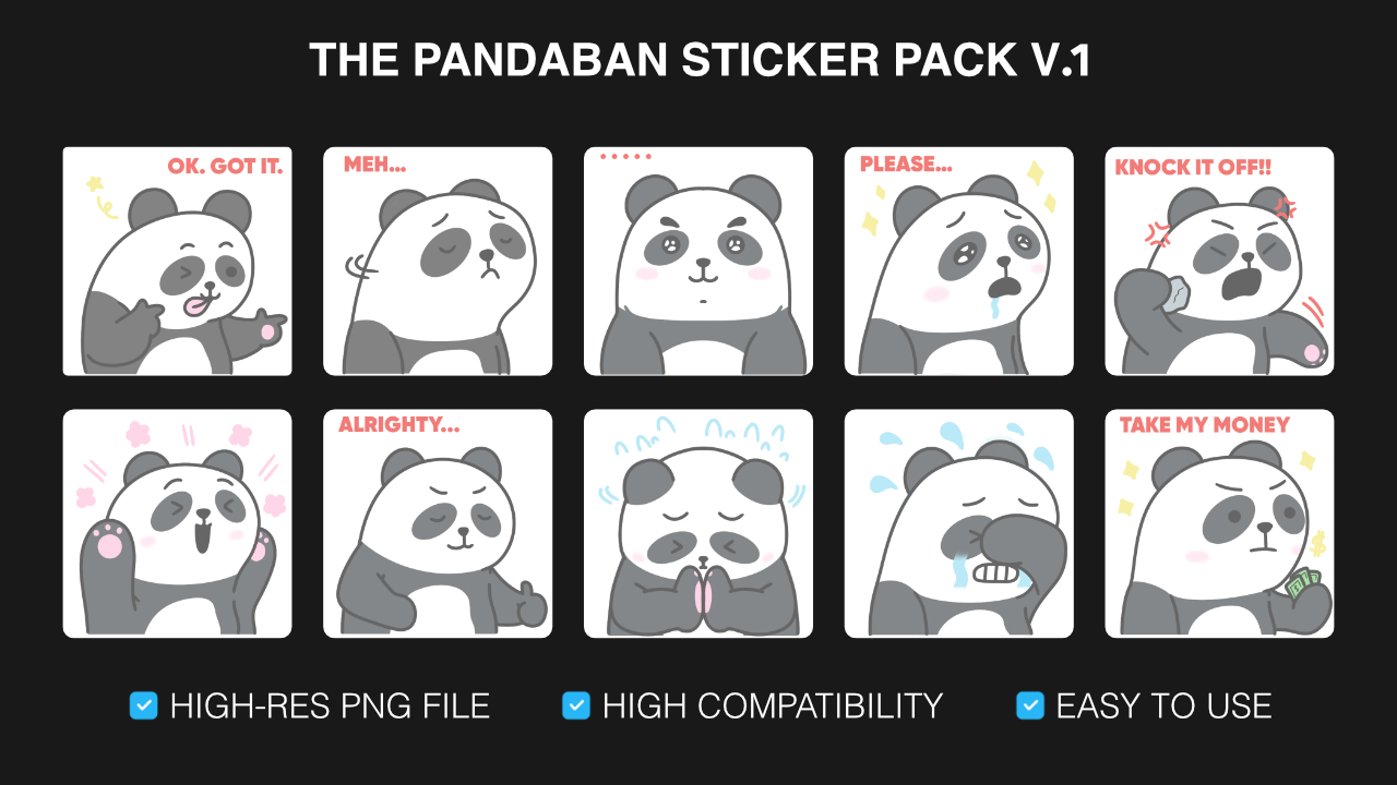 The Pandaban Sticker Pack V.1