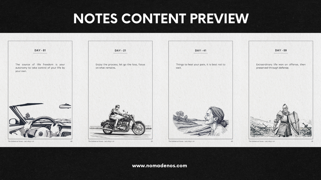 The Sabbatical Notes - Chapter 1 (Let's Begin)