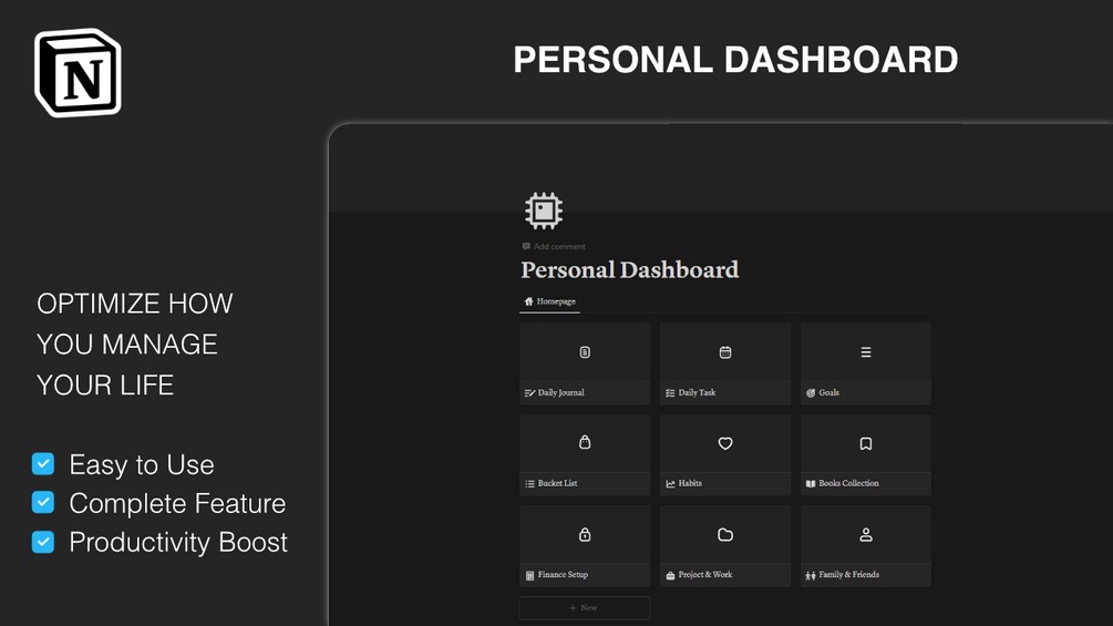 Notion Personal Dashboard