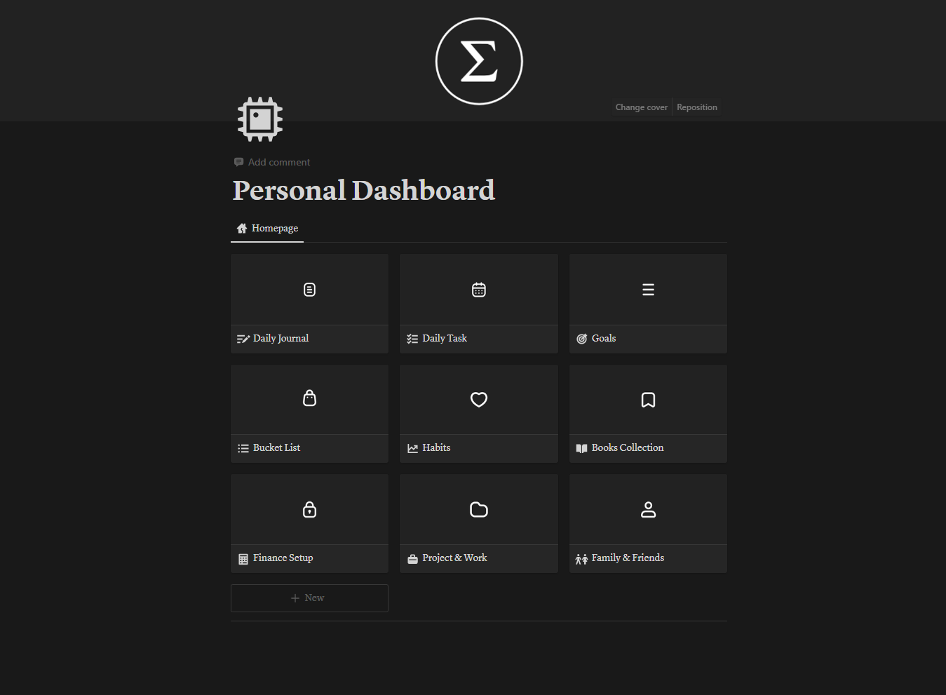 Notion Personal Dashboard