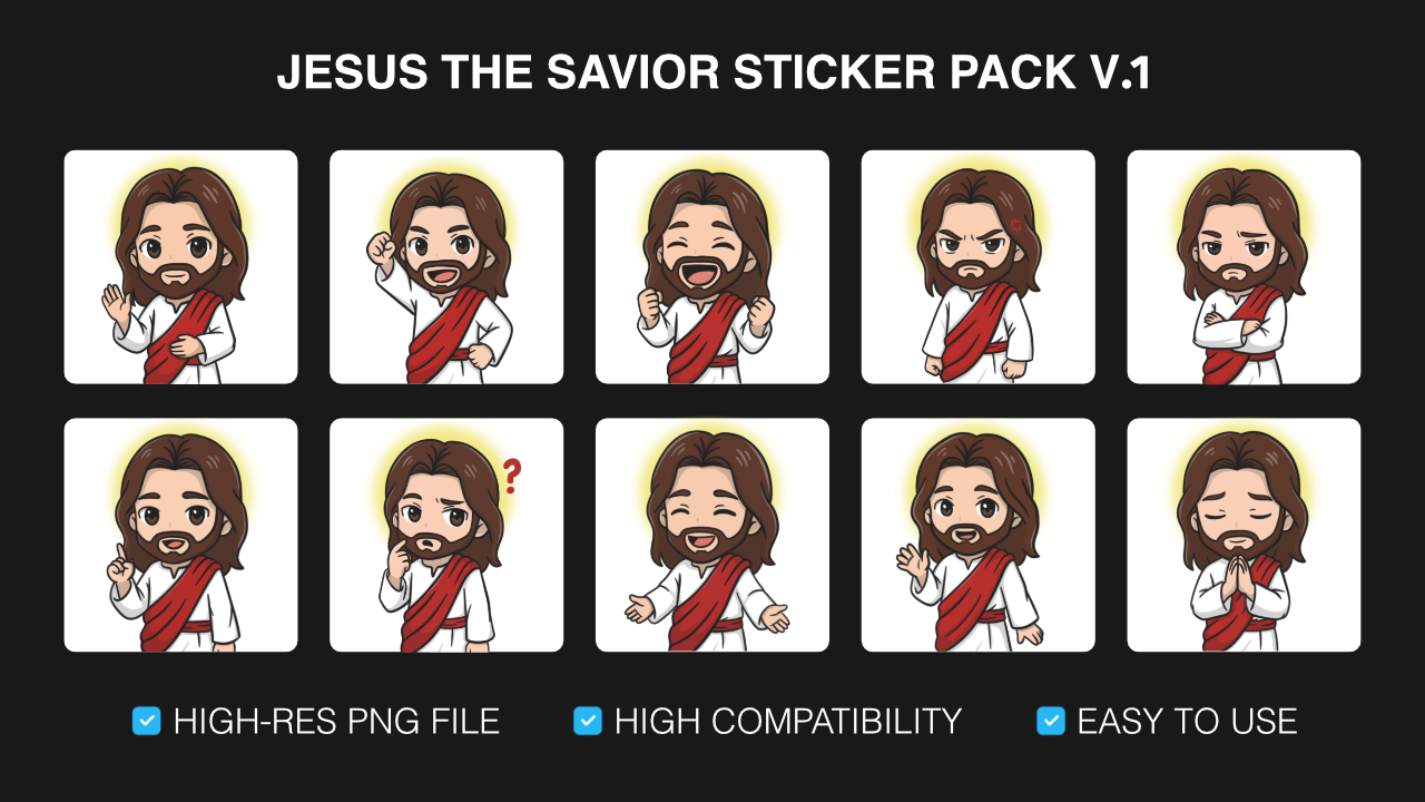 Jesus The Savior Sticker Pack V.1
