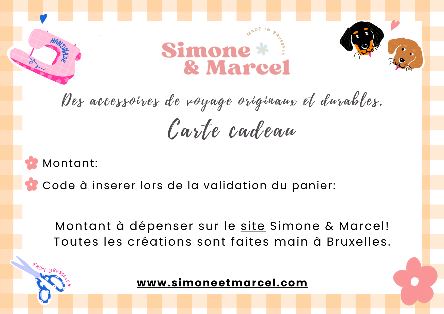 La carte cadeau Simone & Marcel