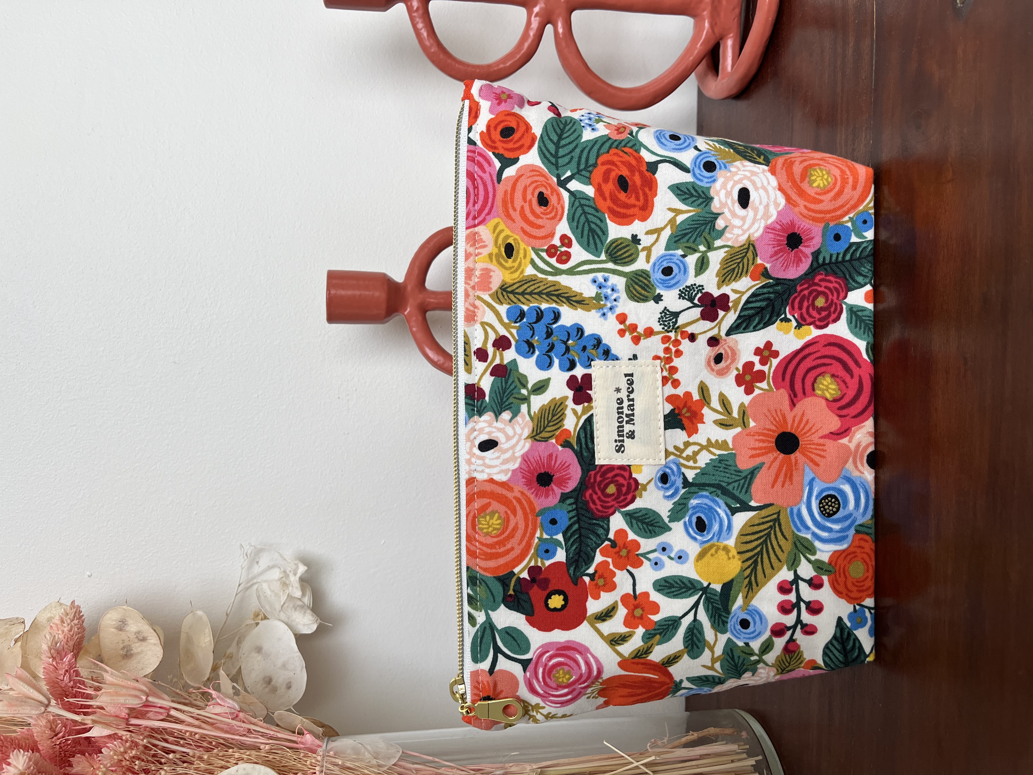 Trousse Paris en coton fleuri