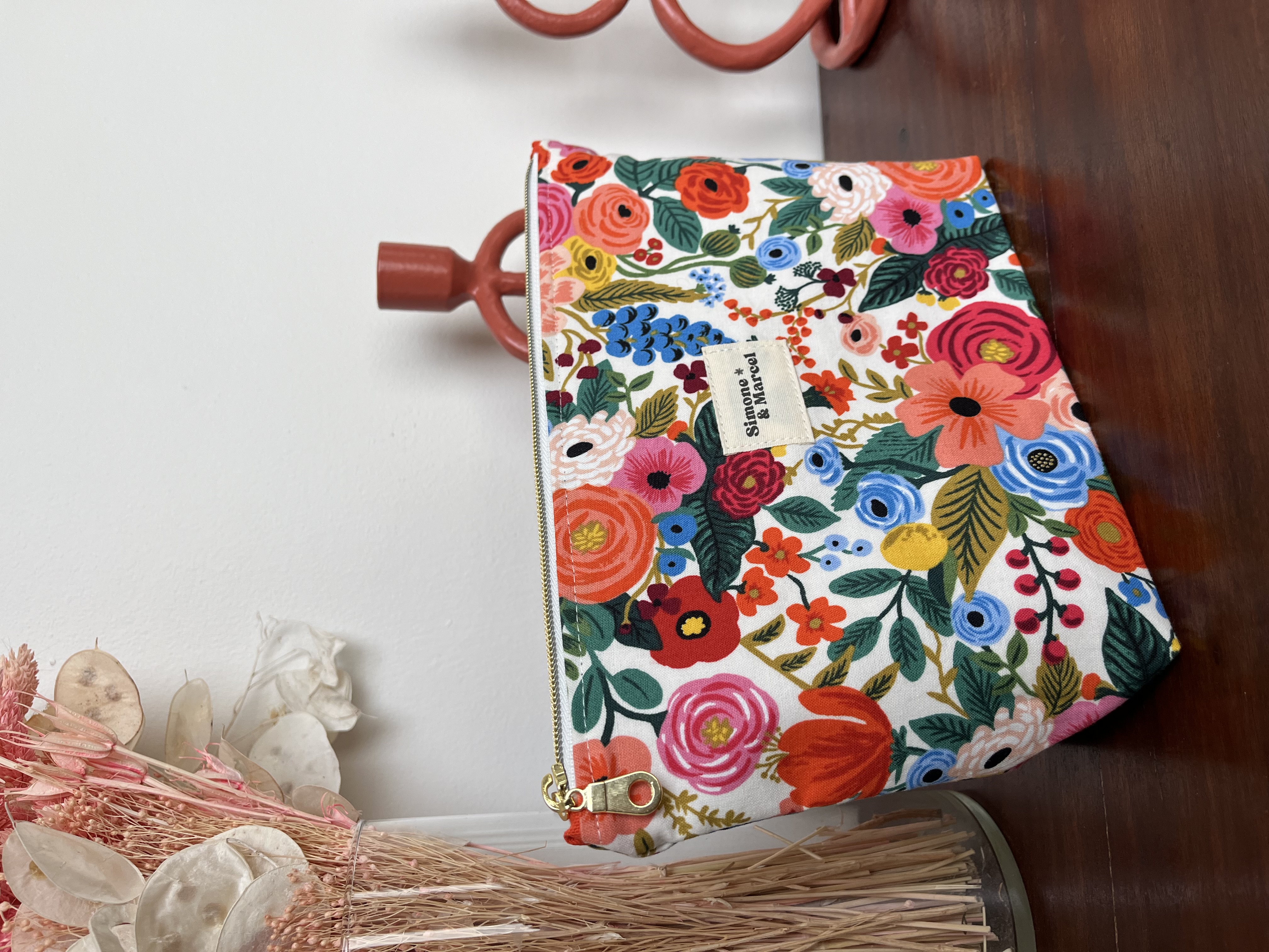 Trousse Paris en coton fleuri