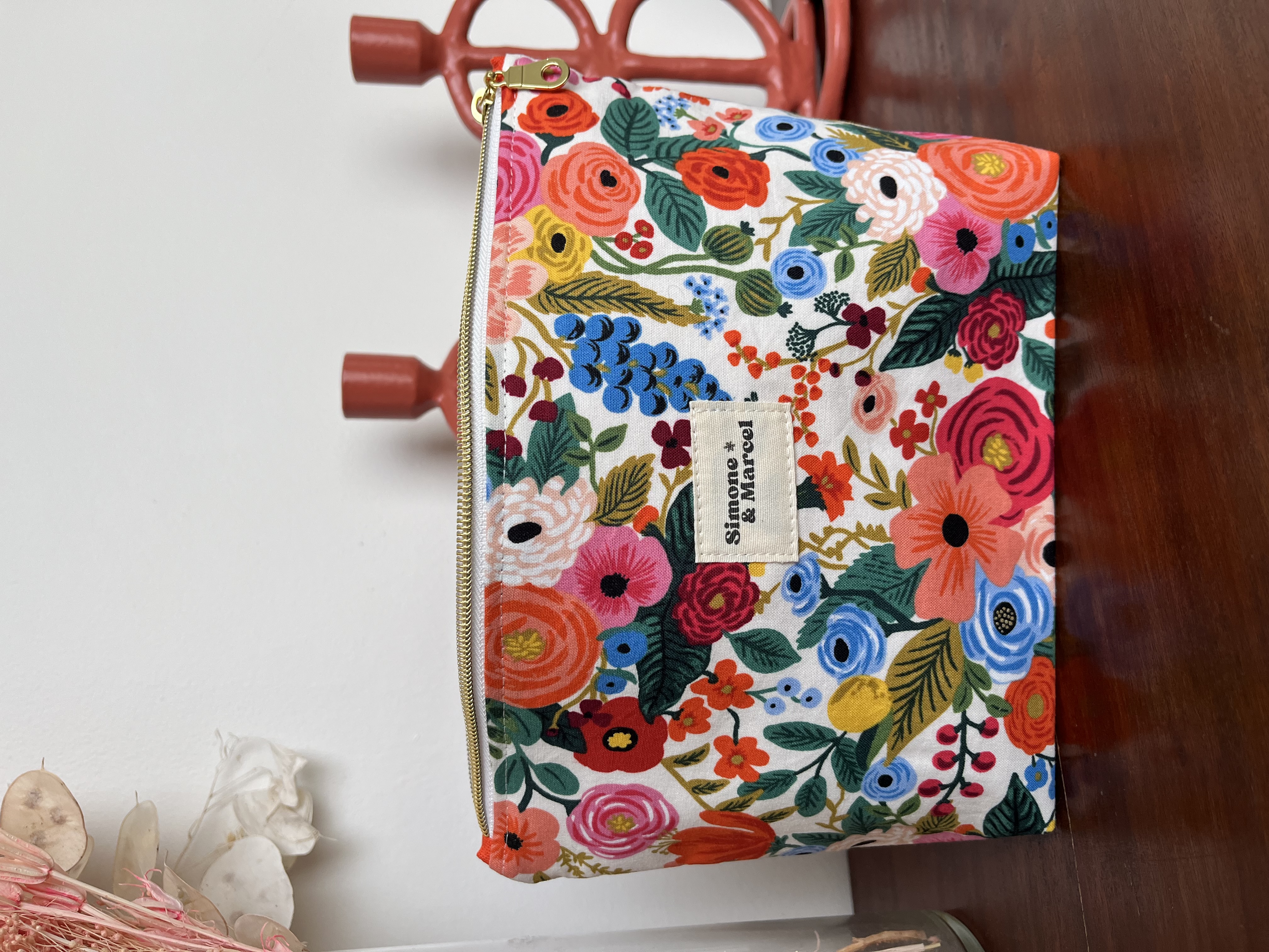 Trousse Paris en coton fleuri
