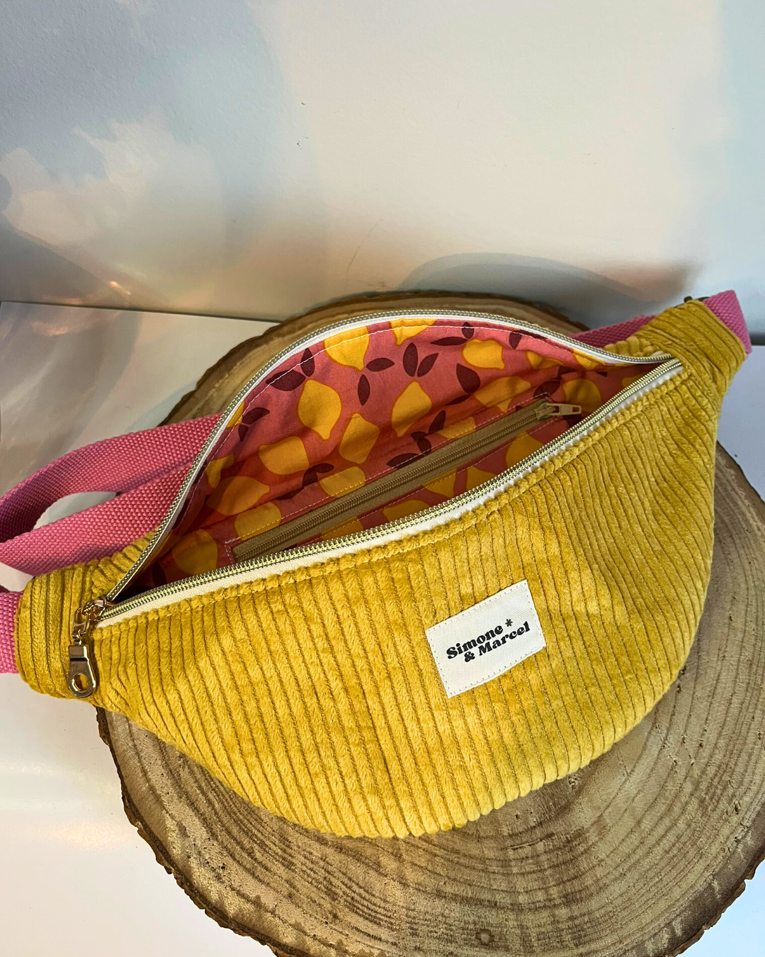 Sac banane Berlin jaune et citrons - collection Vienna 