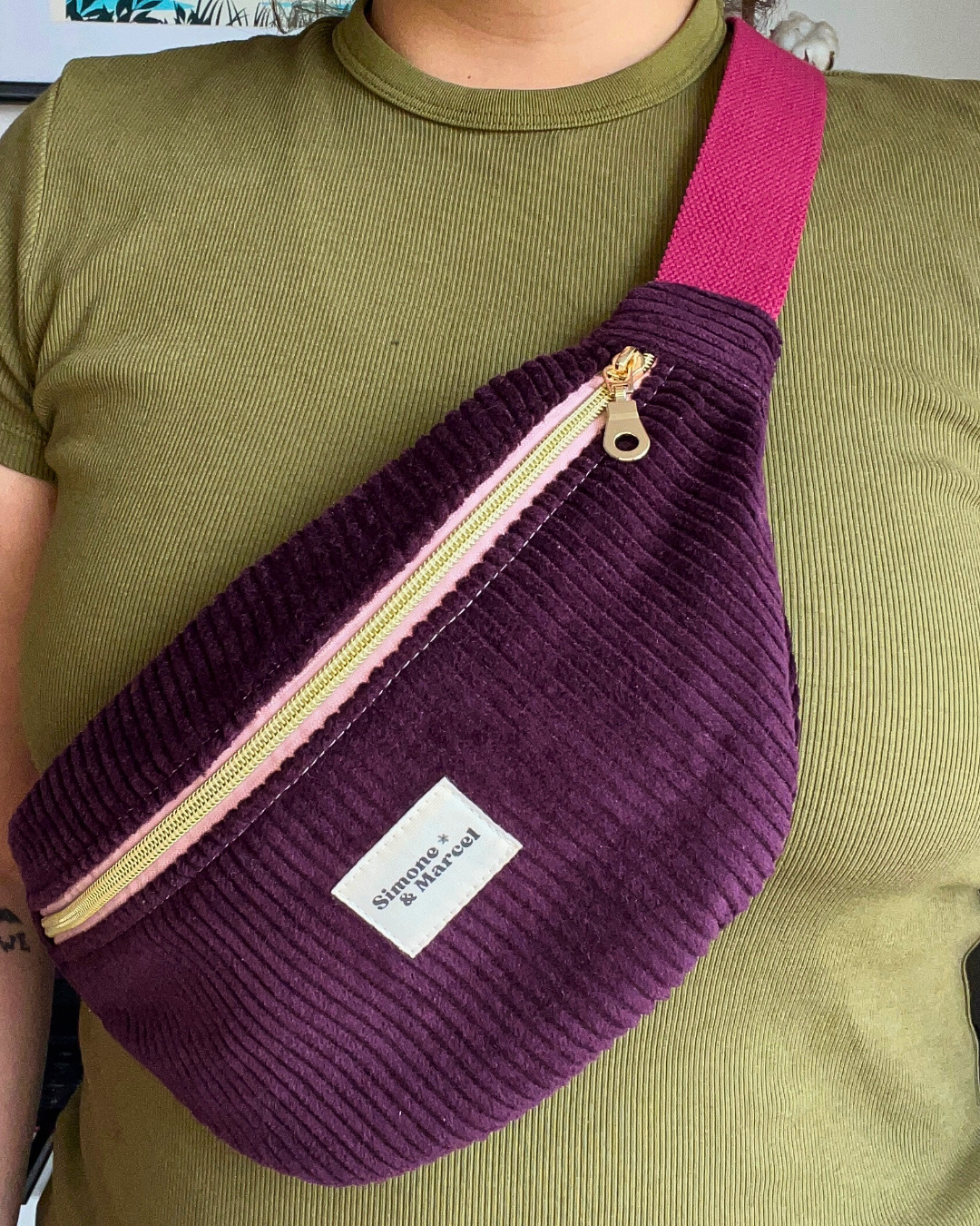 Sac banane Berlin aubergine - collection automne