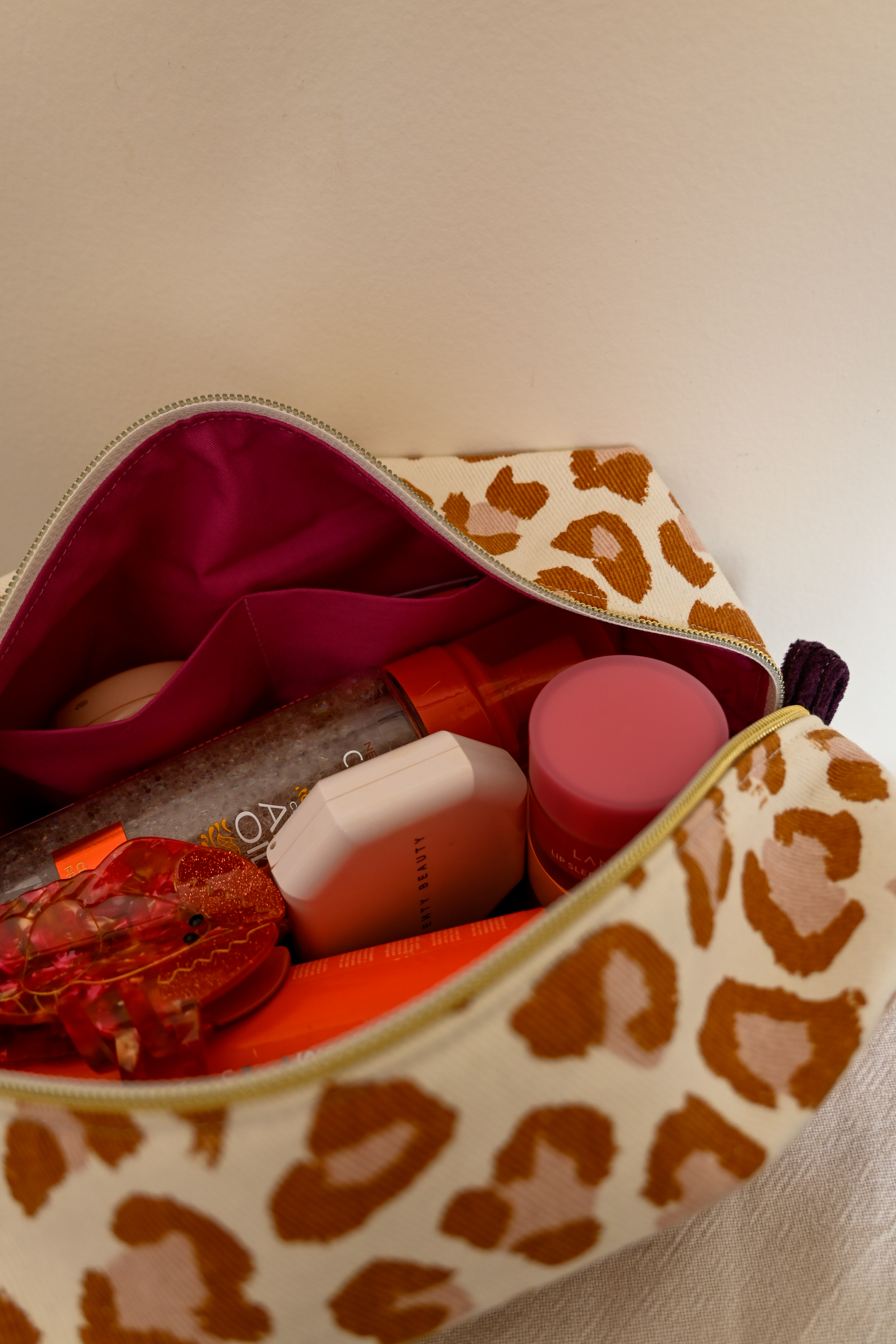 Trousse Cape Town bi-color Léopard 