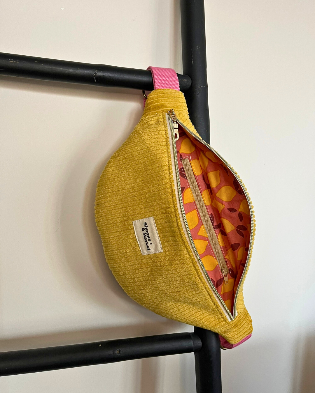 Sac banane Berlin jaune et citrons - collection Vienna 