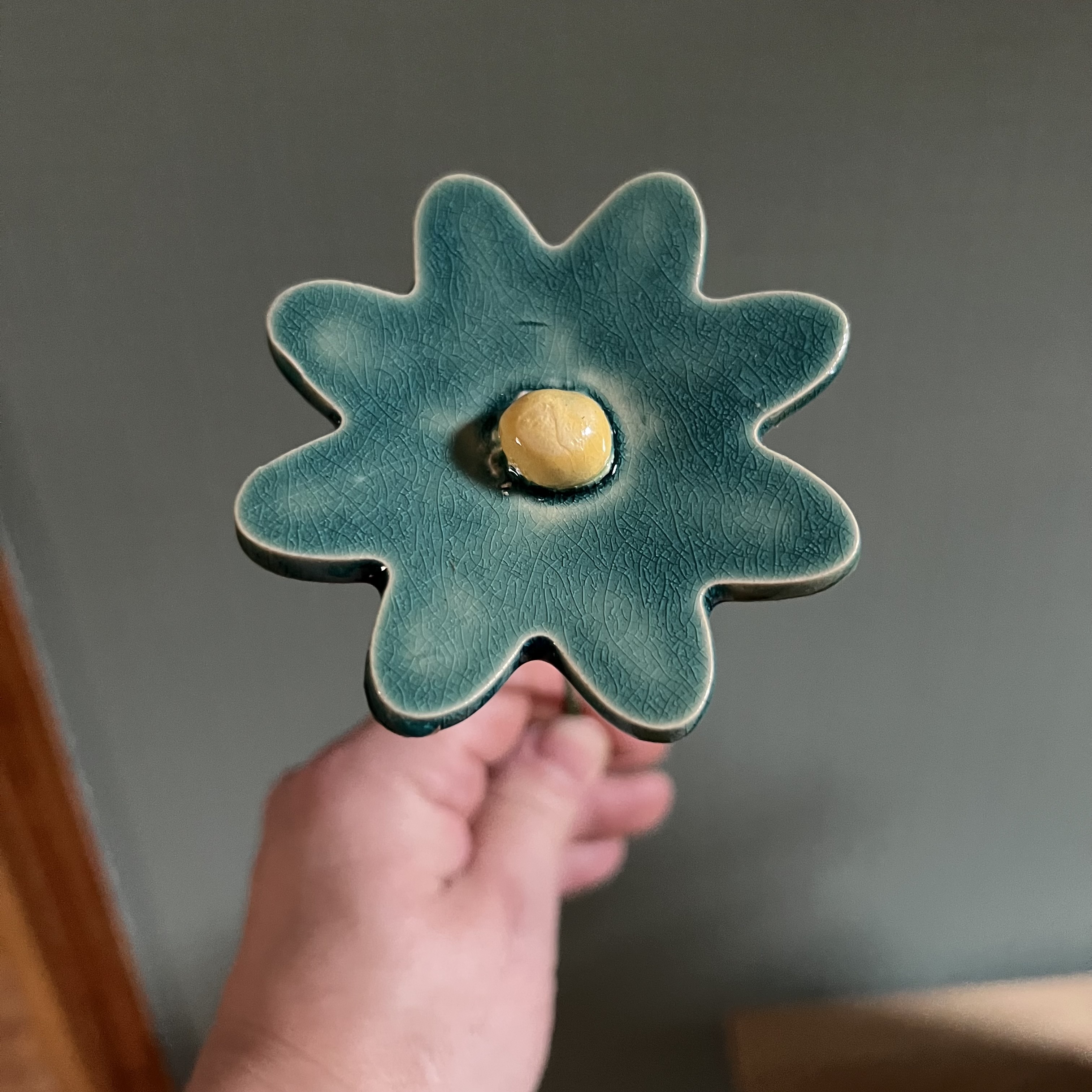 Fleurs en céramique TURQUOISE