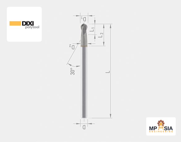 Ball-Nose End Mills Necked Down