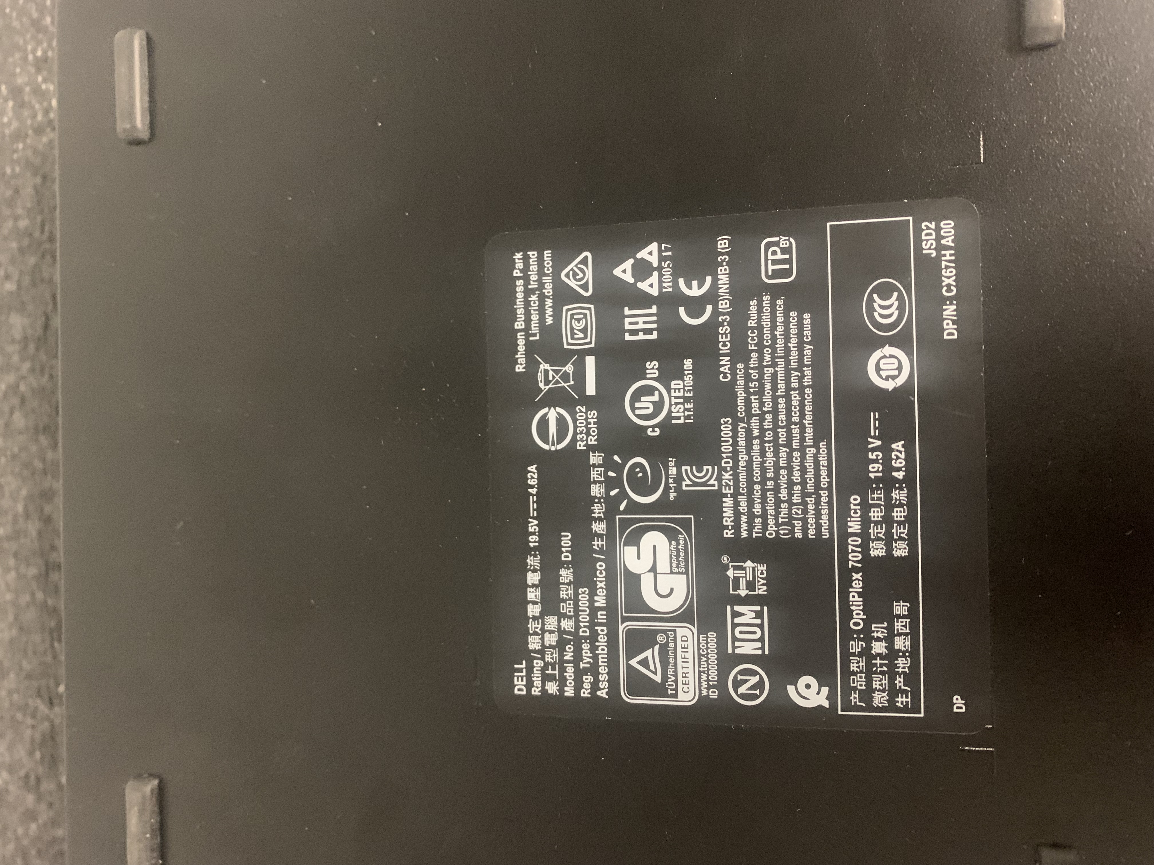 Dell Optiplex 7070 Tiny w/ Core i5-9500 9th gen 2.2 GHz CPU, 500 GB, 8 GB, Windows 11 Pro