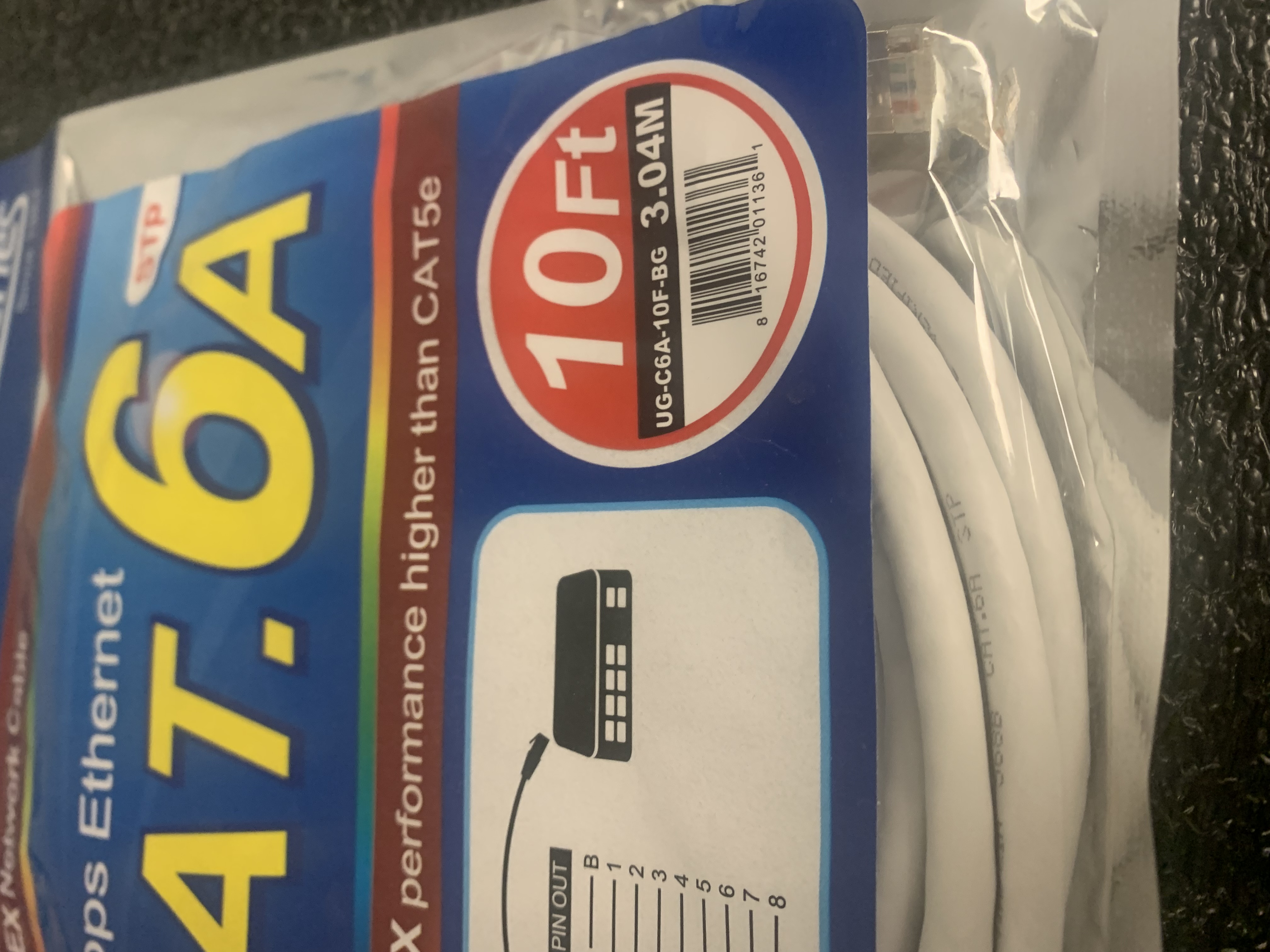 10 Foot High Quality CAT 6A 