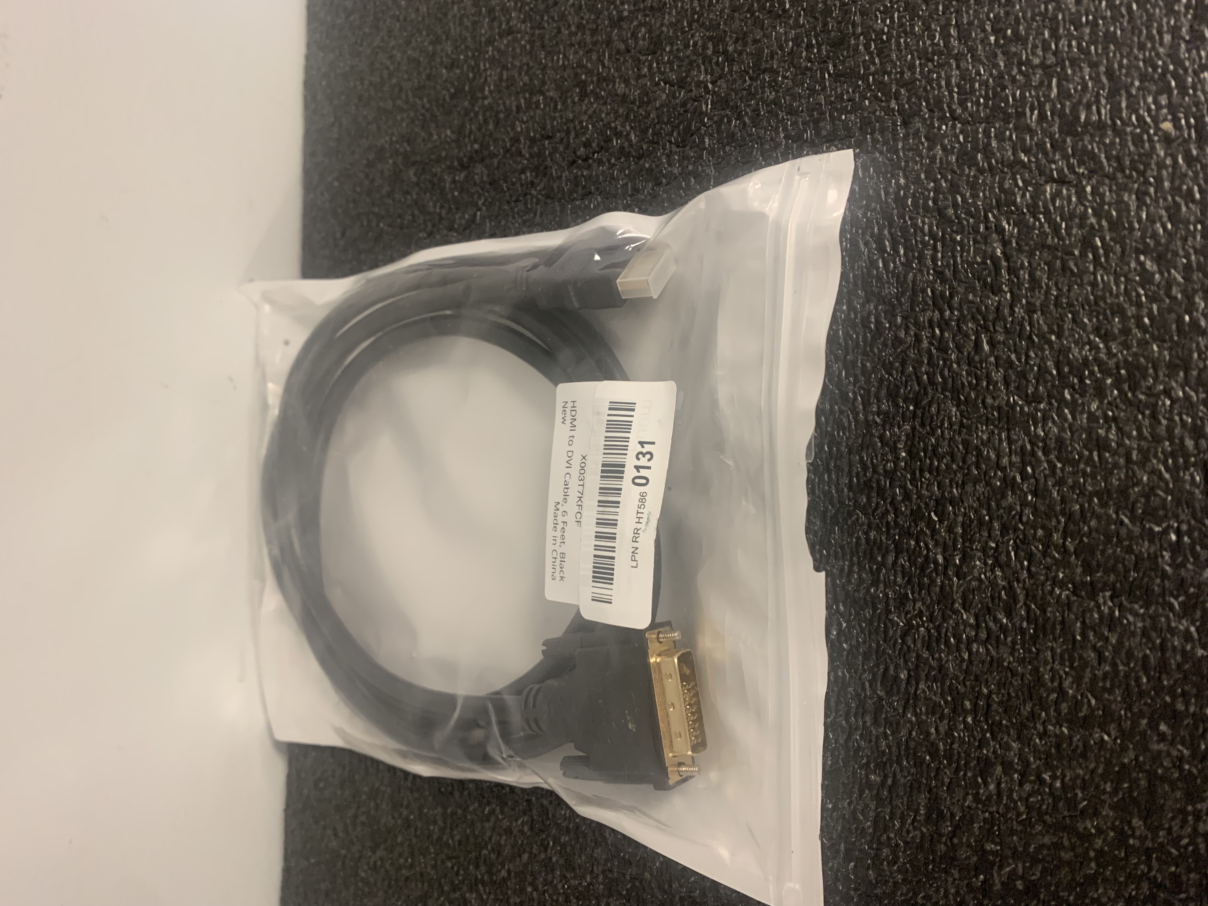 6 Foot HDMI to DVI Cable