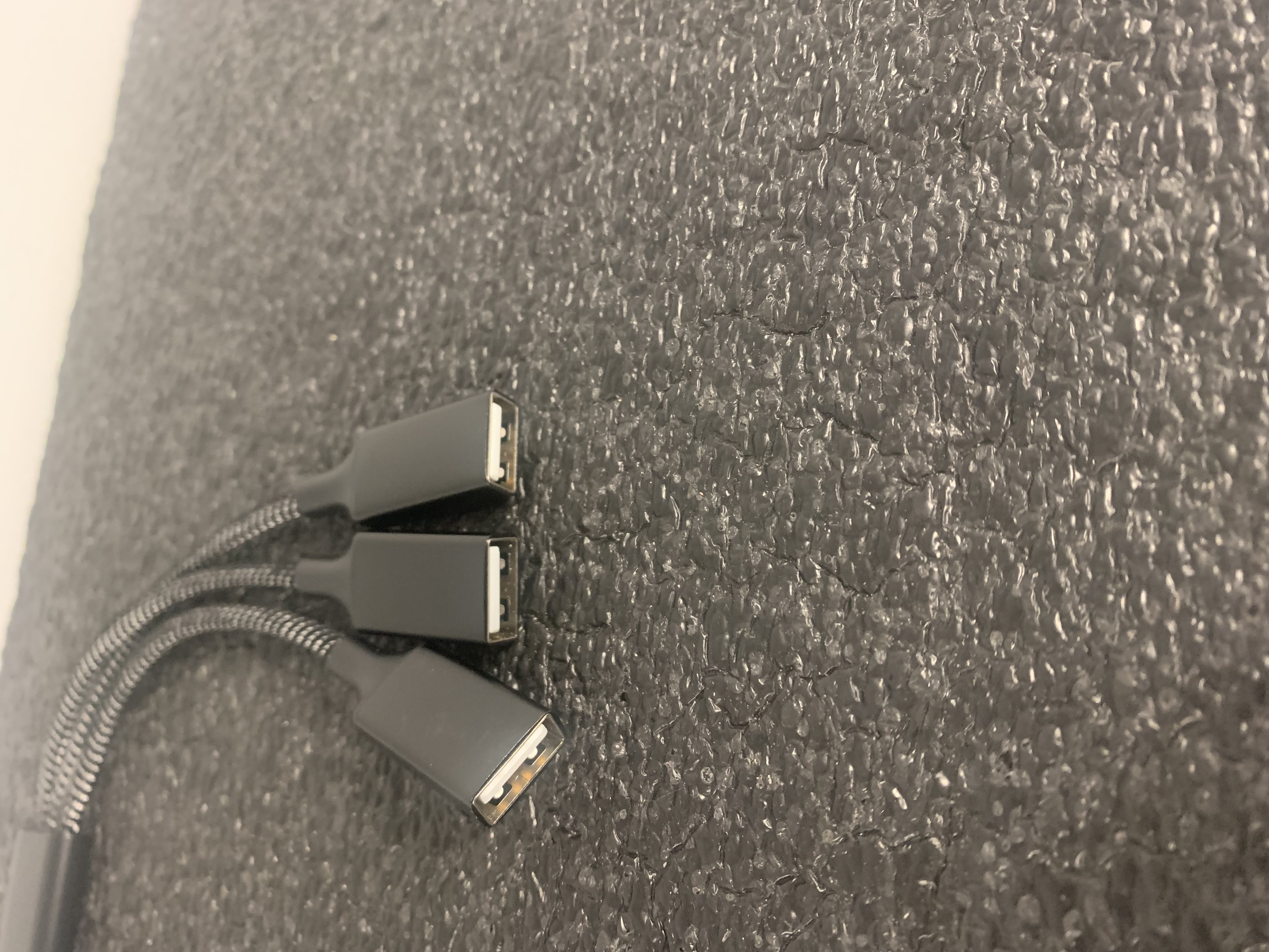 USB 2.0 A Male to 3 USB Female Jack Y Splitter Hub Power Cord Extension Adapter Cable, Black